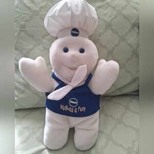 1998 Pillsbury Poppin Giggling Dough Boy Plush Toy